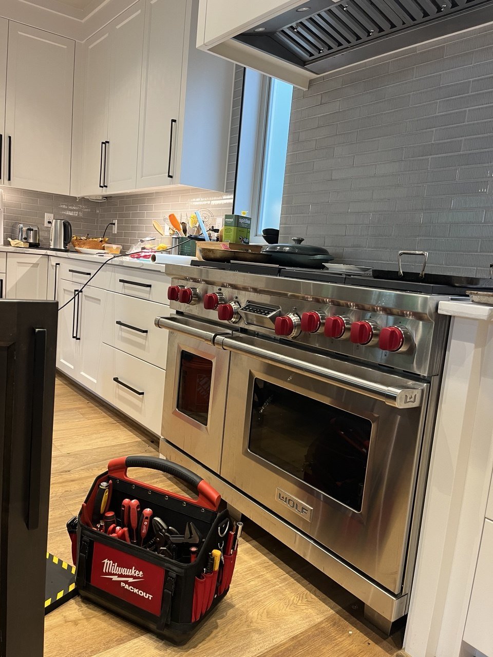 Oven repair service background