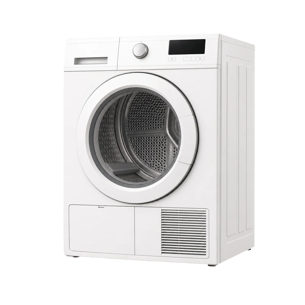 White front-load dryer appliance