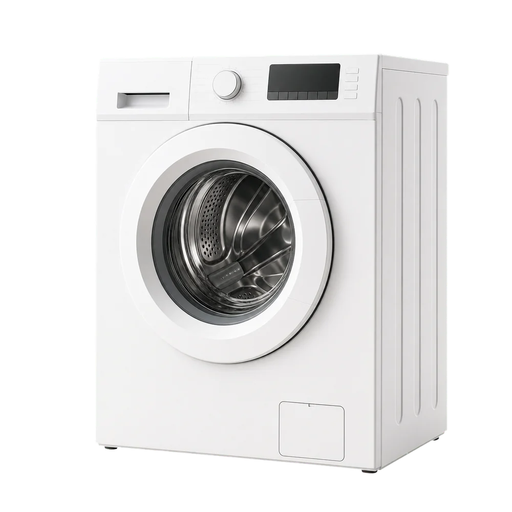 White front-load washing machine appliance